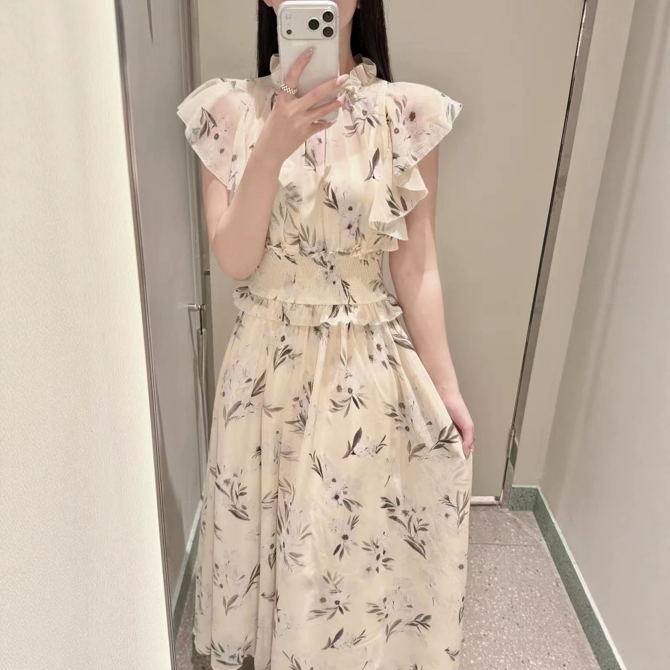 ピアノ発表会 結婚式 撮影会 桜散策 休日コーデ 卒園式 春デート 七五三 文化祭 入学式 卒業式 女子会 ギフト パーティー 発表会 プレゼント 原宿散歩 嘉悦 エレガントなフリルネックウエストを