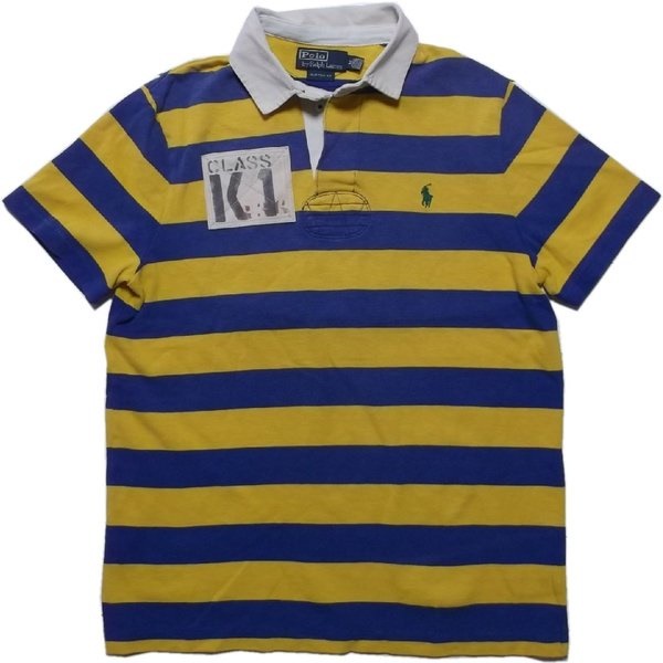 半袖 ラグビーシャツ イエロー PR2-973