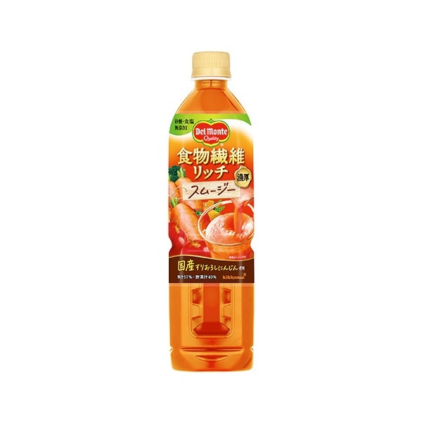 デルモンテ 食物繊維リッチ スムージーペット 800ml×15 メーカー直送