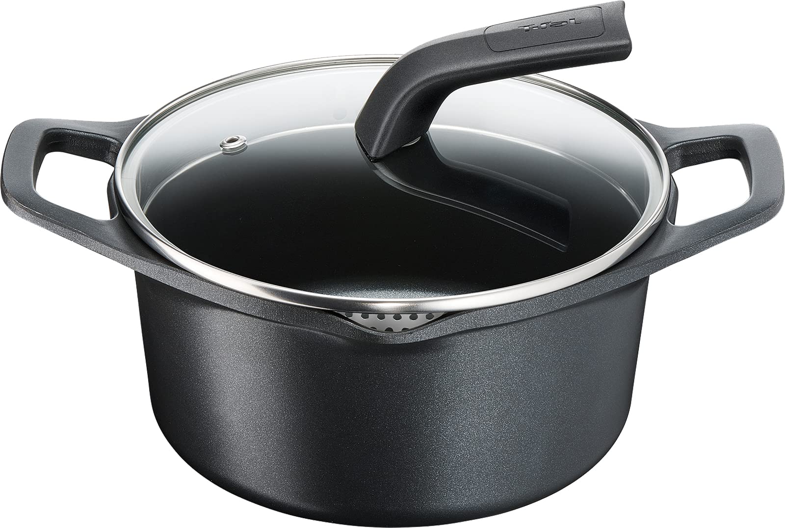 ティファール 両手鍋 20cm 鋳物なのに軽くて使いやすい IH ガス火対応 PFOAなどの有害物質不使用 こびりつきにくさ長持ち 「キャストラ