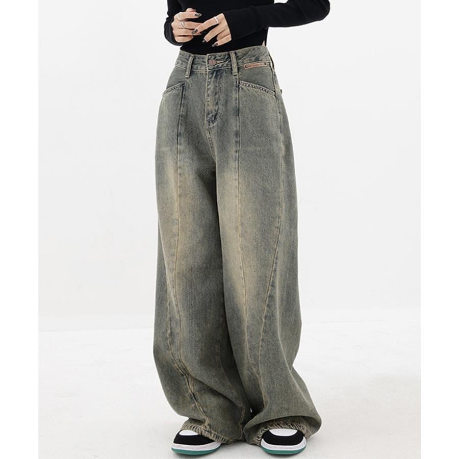 急速出荷人気沸騰 大人気レディースパンツ ヴィンテージ風ワイドパンツ美脚