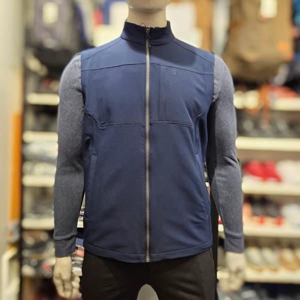 VV0772MNV 男性用秋冬シーズン 弱起毛 ハイネック 防風ベスト (S43388448)