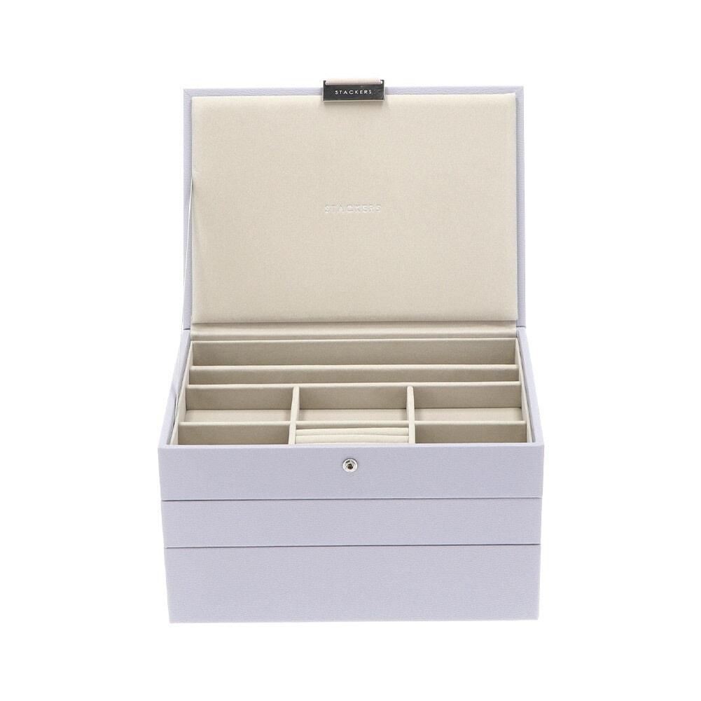 ジュエリーボックス 選べる3点セット ジュエリーケース アクセサリーケース クラシック 蓋付きボックス ラベンダー 重ねる アクセサリー 収納トレー おしゃれ 可愛い