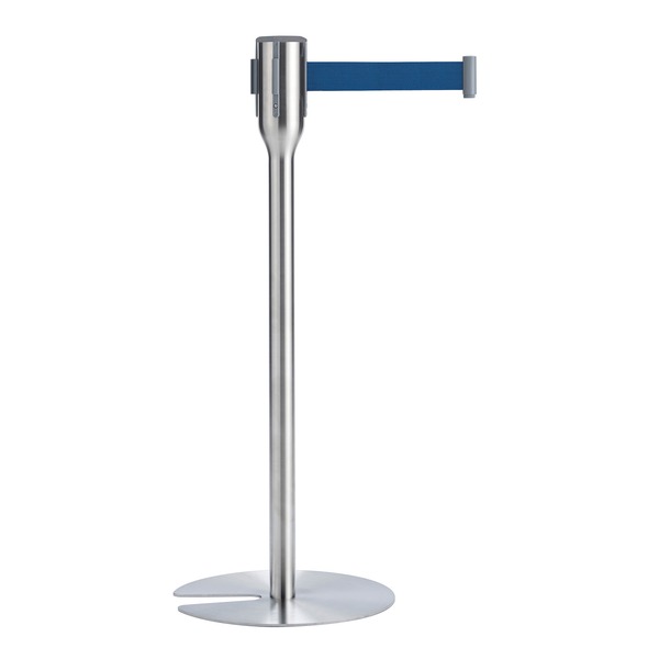 ベルトパーテーションスリム 5.5m ベルト青 屋内用 組立品