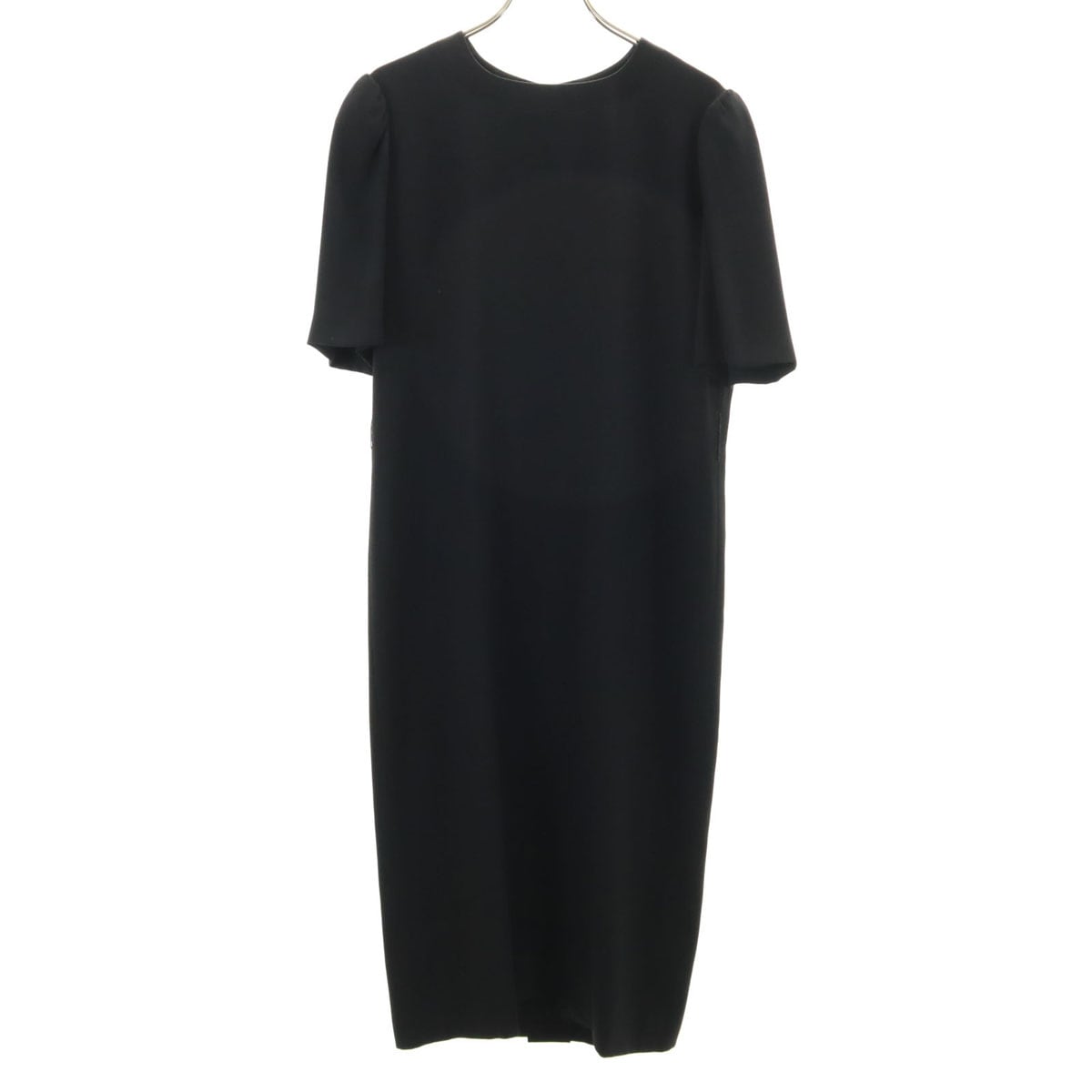 GIVENCHY ジバンシイ 90s オールド 半袖 ワンピース 12 黒 HI FORMAL レディース 古着