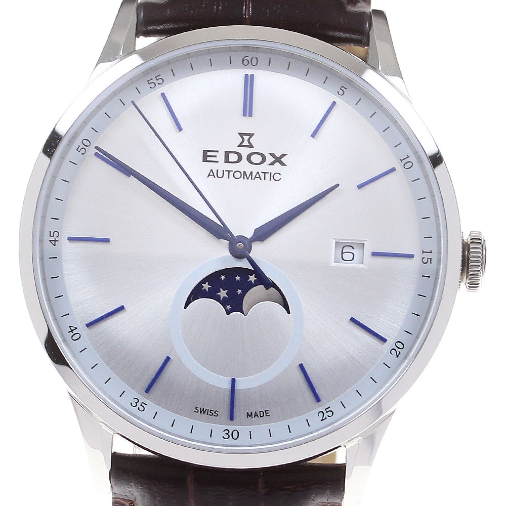 エドックス EDOX 80500 レヴォベール ラグランデ ルーン 自動巻き メンズ 美品 箱保証書付き_829047【中古】