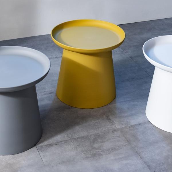 サイドテーブル 丸型 円形 ラウンドテーブル 幅50 おしゃれ コンパクト ミニテーブル プラスチック ポリプロピレン ソファサイド ソファ横 おしゃれ 北欧 ID012