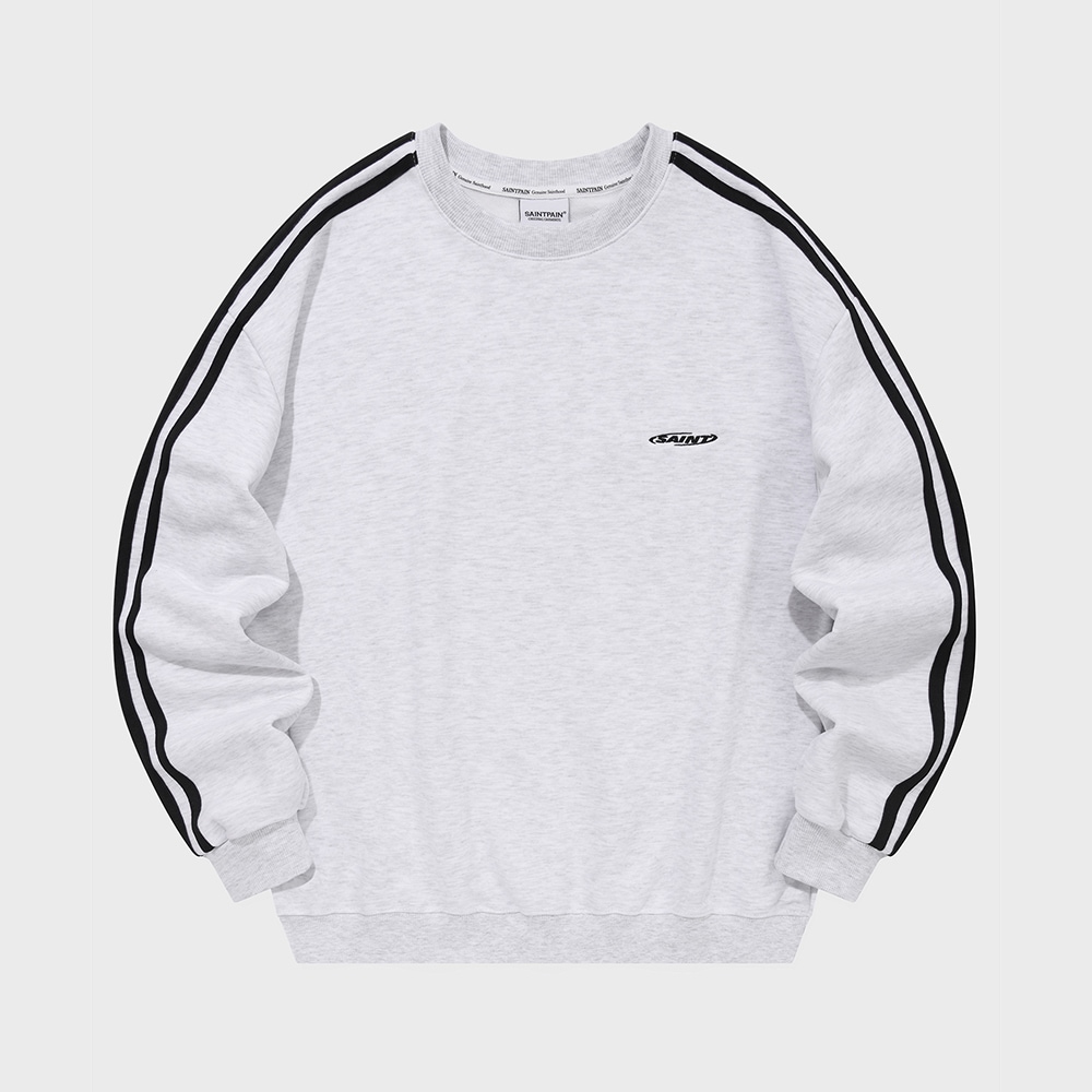 SP CIRCLE LOGO LINE SWEAT SHIRTS-ASH MELANGE