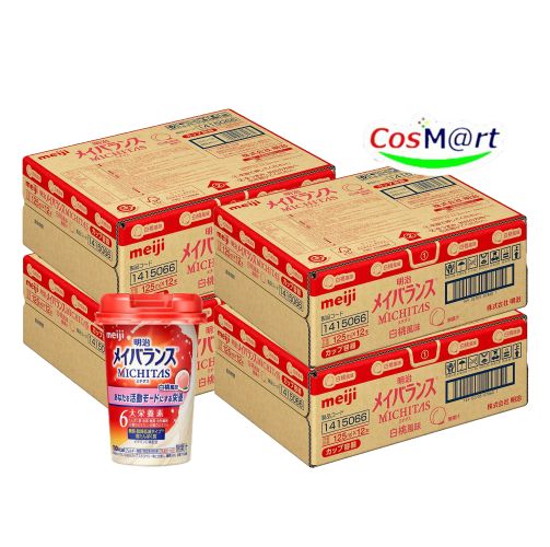 明治 メイバランス ミチタス MICHITAS カップ白桃風味 125ml12本4ケース 栄養調整食品 (高たんぱく 栄養バランス 栄養ドリンク) 4902705079274-4