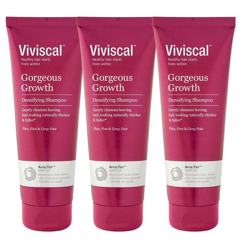 ビビスカル ゴージャスグロースシャンプー 250ml 3本 Viviscal パンテノール プロビタミンB5 ビオチン ケラチン ノンシリコン 海外発送 日通メールプラス便 USA発送