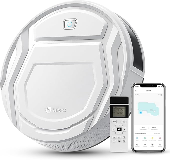 掃除機 2200Pa 強力吸引 お掃除ロボット ロボットクリーナー 28cm直径 超小型 カーペット加圧 音量調節 静音 120分間 WiFi App対応 予約清掃 リモコン遠隔操作 Alexa対応 13,645円