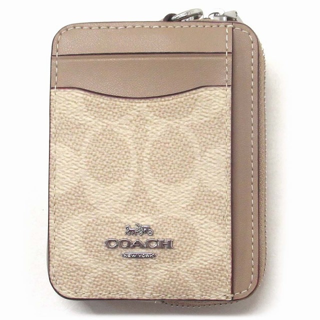コーチ コインケース COACH アウトレット シグネチャー カラー ブロック キャンバス ジップ カードケース 小銭入れ CW883 SVPWH