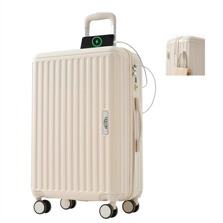 高品質新入 おすすめランキングスーツケース キャリーバッグ キャリーケース mサイズ 中型 suitcase 4-7泊 USB充電ポート 超軽量 フック機能付き TSAロック搭載 360度回転 おしゃ