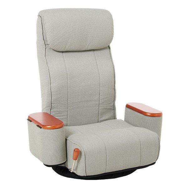 肘付き回転座椅子 約 幅72×奥行58.5123×高さ87.5×座面高26cm グレー LZ-4273GY座椅子