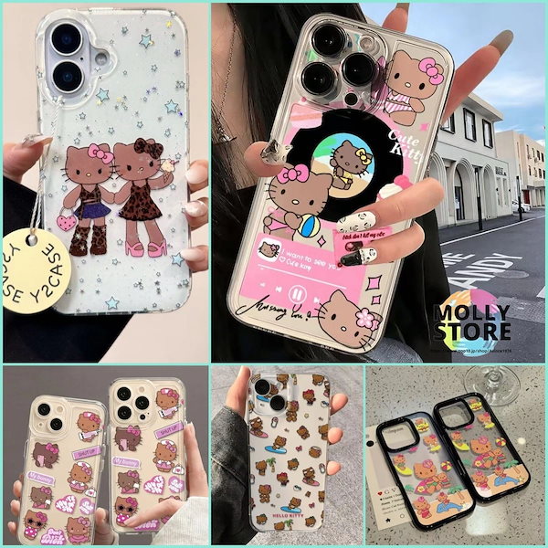 Qoo10] 日焼けキティ かわいい iphone15