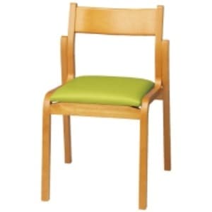 ジョインテックス 会議イス MF-C4NN GR グリーン 木製