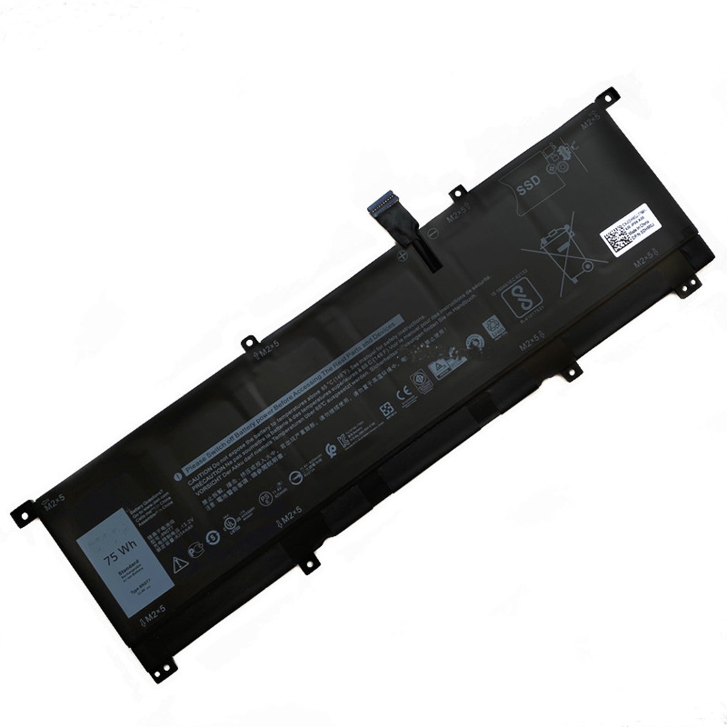 8N0T7 電池・DELLノートパソコン互換 Precision 5530 0TMFYT XPS 15 9575 P73F 8N0T7 75Wh 6254mAh 交換用のバッテリー dc909-A12