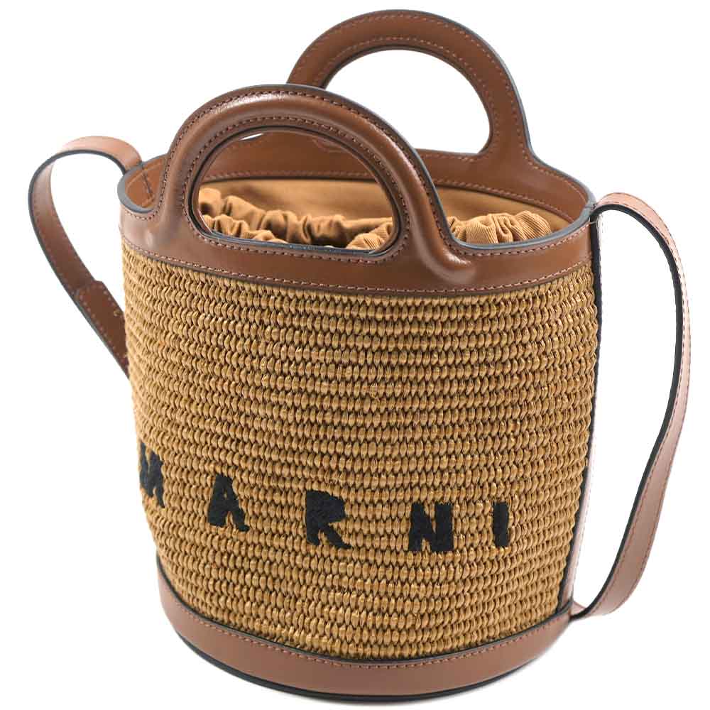 マルニ かごバッグ ショルダーバッグ レディース トロピカリア サマー マイクロ MARNI 2WAY バケットバッグ ブラウン TROPICALIA SUMMER SCMP0056Q1 P3860
