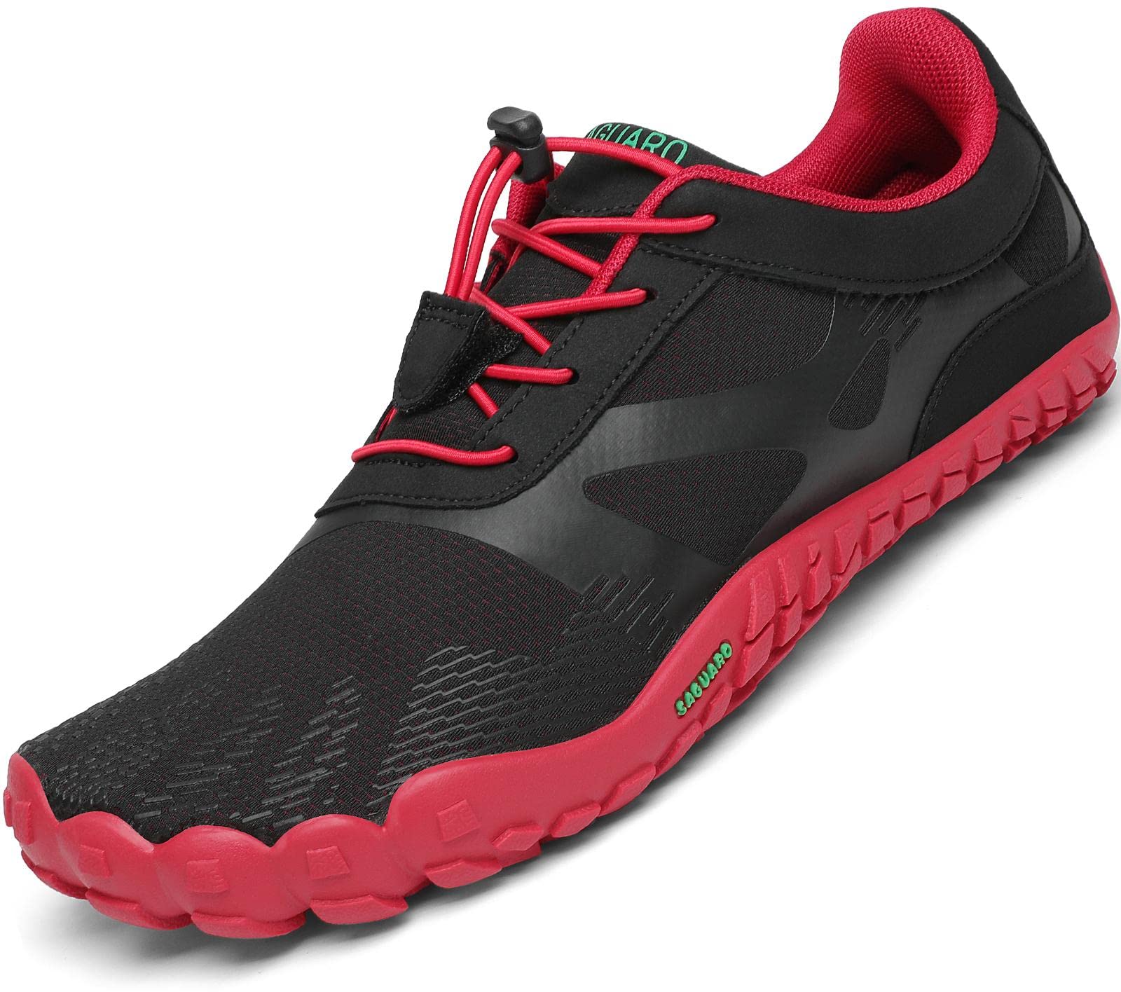 [SAGUARO] ベアフット ランニングシューズ ポータブル フィットネスシューズ 柔軟 超軽量 通気性 24.0 cm,レッド 054