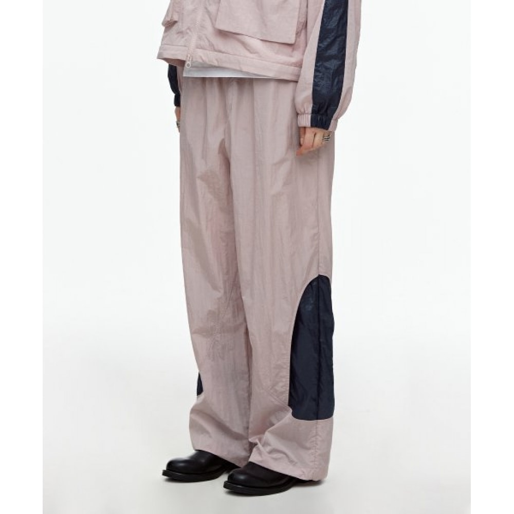 ファレットカットアウトレイヤードストリングパンツピンク