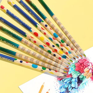 木製の色鉛筆のセット,10の虹色の鉛筆のセット,落書きの描画用