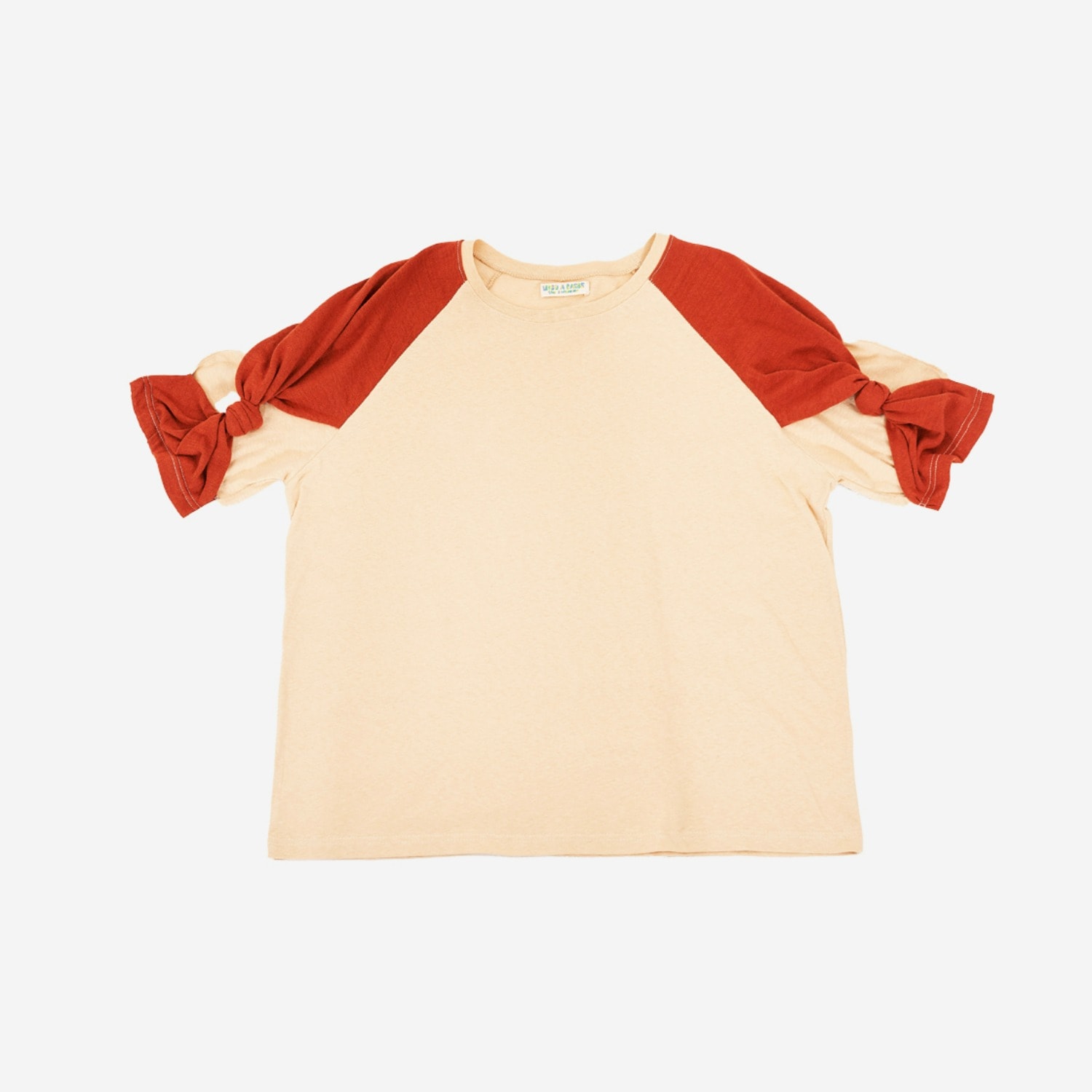 【MISU A BARBE】 KNOT TEE SALMON