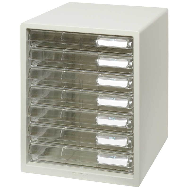 プラス　レターケース A4判縦型 （LC-Aタイプ）浅型7段 WH　LC-107A