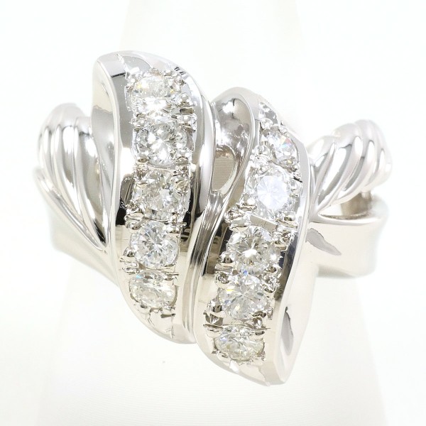 PT900 プラチナ リング 13.5号 ダイヤ 1.00 カード鑑別書 中古