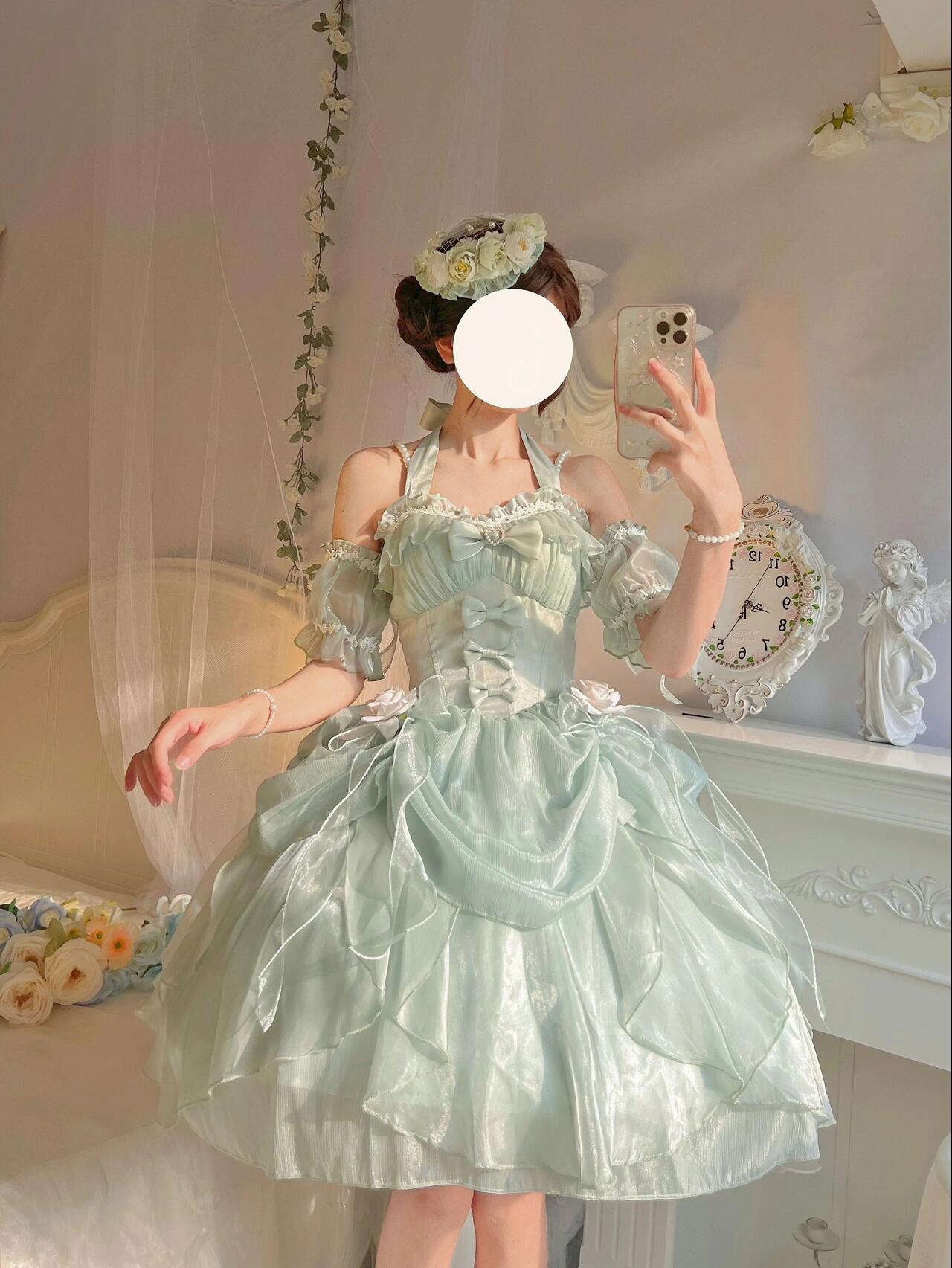 コスプレドレスロリータスカートワンピースグリーンjskロリータスーパーフェアリープリンセススカートロリータ22