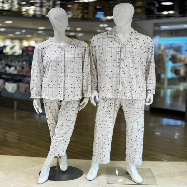 WP8871R_コートナベーカリー起毛カップルパジャマセット