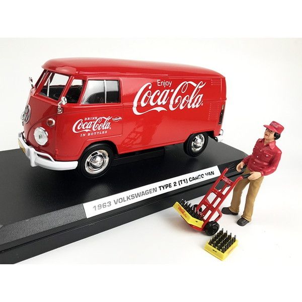VW タイプ 2 T1 カーゴバン 63レッド ドライバーフィギュア アクセサリー 1/24