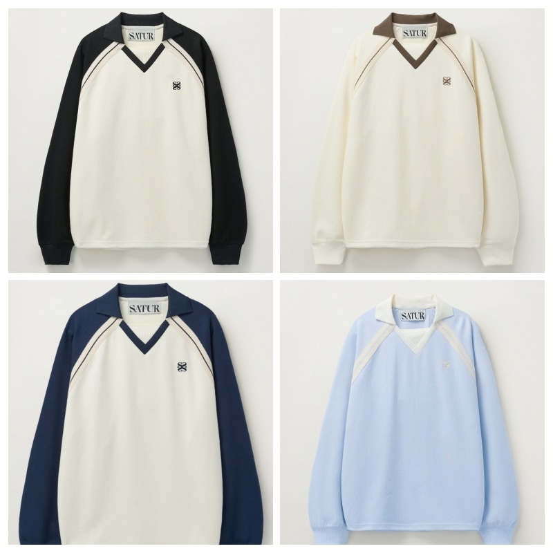 【SATUR】 LAUSANNE SWEATSHIRT : 4COLORS