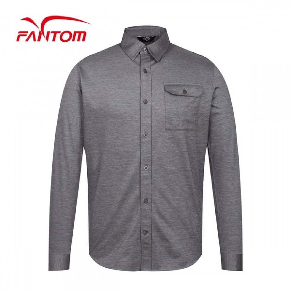 (Phantom) メンズコットンアウトポケット長袖シャツ 5,502円