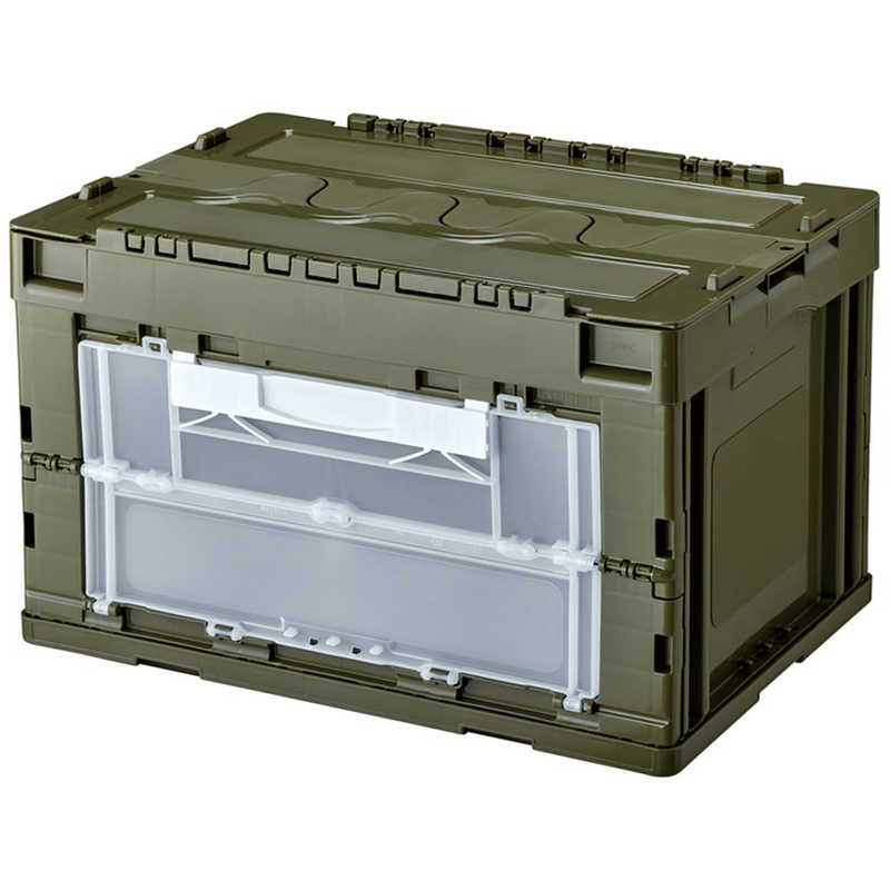 リス　折畳コンテナ50L扉付蓋付 GR　GHOC090