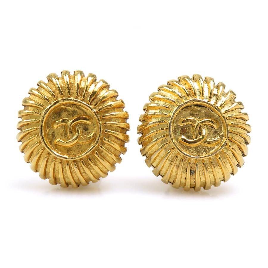 シャネル CHANEL イヤリング ヴィンテージ メタル ゴールド レディース 56692k