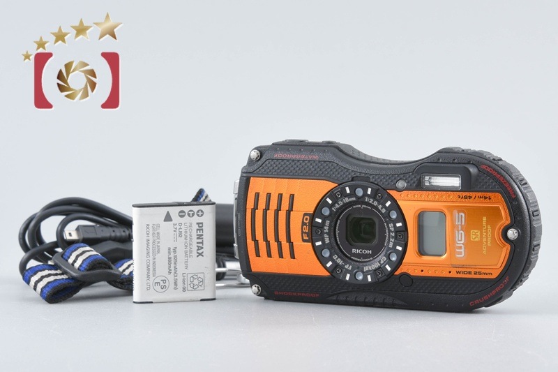RICOH リコー WG-5 GPS オレンジ 防水デジタルカメラ シャッター回数僅少