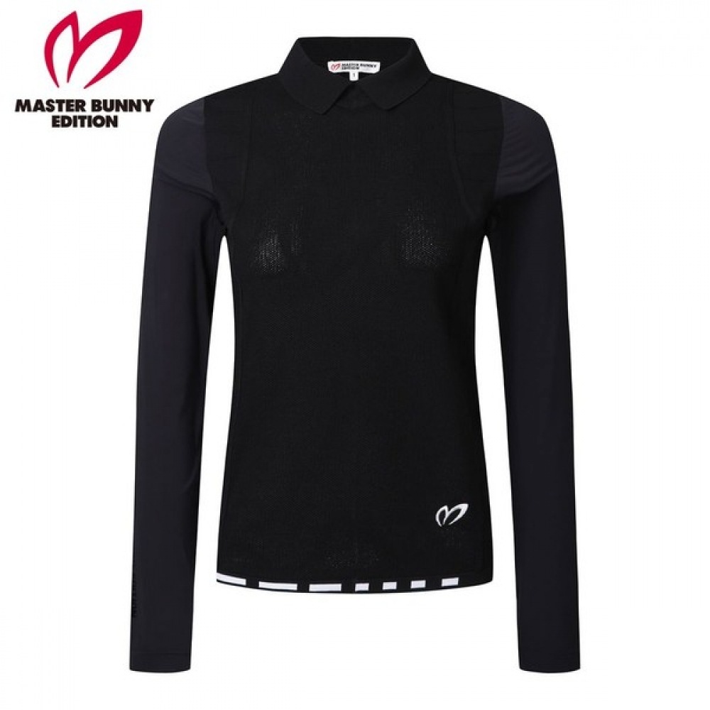 (マスターバニー) レディーススリーブ配色ニットTシャツ