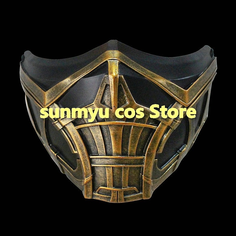 モータルコンバット 古銅色 マスク コスプレ道具　レジン材質