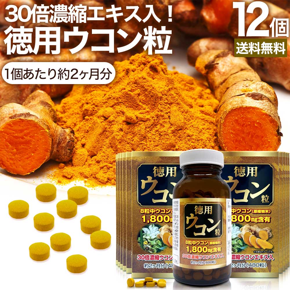 徳用ウコン粒 480粒*12個 約720日分 ウコンサプリ ウコンサプリメント サプリメント サプリ