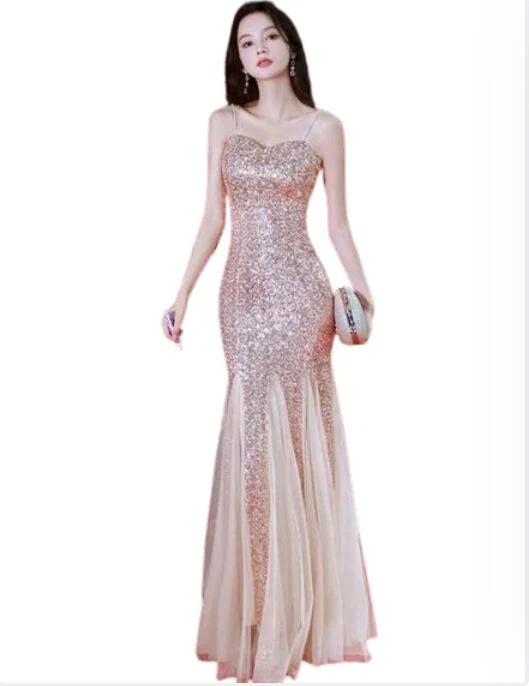 ワンピース ドレス 総レース 刺繍 マーメイド 透け感 レディース ロング丈 ミモレ丈 袖あり 七分袖 ラウンドネック スカラップ スリム