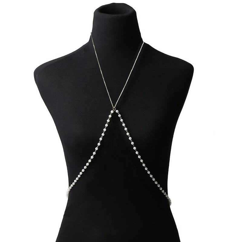 マーメイドパールボディチェーン 真珠 クサリ 鎖 ウエスト ネックレス 繋ぐ ジュエリー アクセサリー ベリーダンス レディース 女性 金色 大人 セクシー ドレス ビキニ 水着 首 腰 mtr139