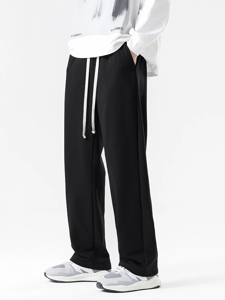 新作 シンプル カジュアル 大きいサイズ 裏起毛 メンズロングパンツ カジュアルパンツ メンズファッション ワイドパンツ 着痩せ 韓国ファッション