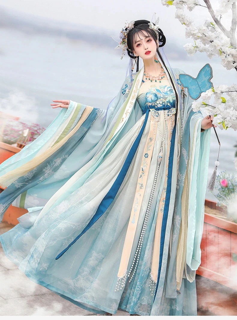 2023春夏新作唐製漢服の女性用ミロバランスカート清河学生中国風のエレガントな超妖精日常古代衣装ハロウィンクリスマスパーティー仮装30%までに制限