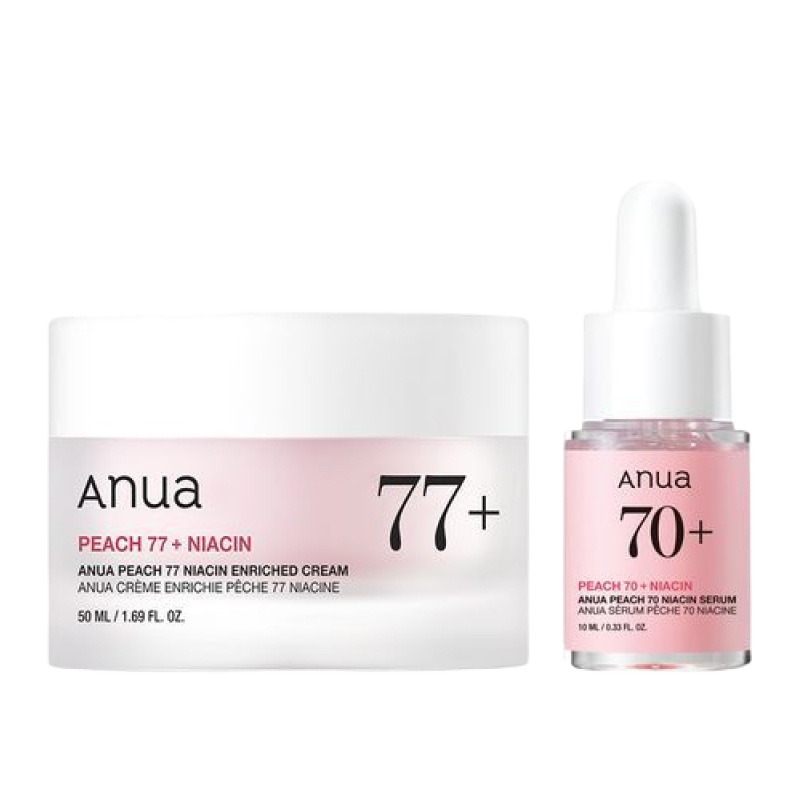 [贈呈企画 セット]桃 77 ナイアシン インリッチド クリーム 50ml+桃 セラム 10ml, 1個 / 韓国 人気 トーンブライトニング ナイアシンアミド クリーム 毛穴弾力