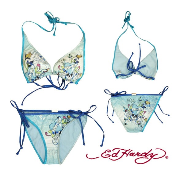 再入荷なしレア商品 エドハーディー レディーズ 水着 タンキニ ビキニ セット ラブキルズスローリー エドハーディー 正規 インポート セレブ ファッション ブランド セレカジ ストリート ロッ 14,630円