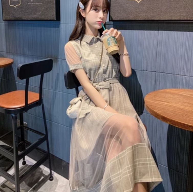 ワンピース フレアワンピース ロング丈 半袖 かわいい 大人可愛い きれいめ シンプル カジュアル 大人 上品 おしゃれ お洒落 大人女子 こなれ感 個性的 主役級 存在感 美容師