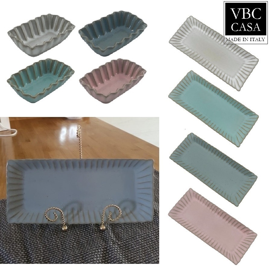 [VBC CASA] Fondaco Pleated /Scallop Small Square bowl/plate 4色 食器セット 韓国人気 家の贈り物 誕生日プレゼント キッチン用品 陶器
