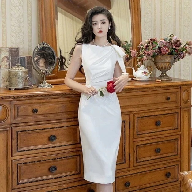 ワンピース レディース きれいめ フォーマルワンピース 結婚式 ドレス 二次会 膝丈ワンピースタイト