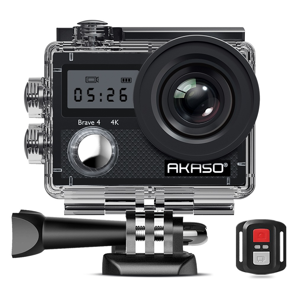 AKASO Brave4 アクションカメラ 4K高画質 20MP画素 170度広角レンズ 手ぶれ補正 WIFI搭載 2インチ液晶画面
