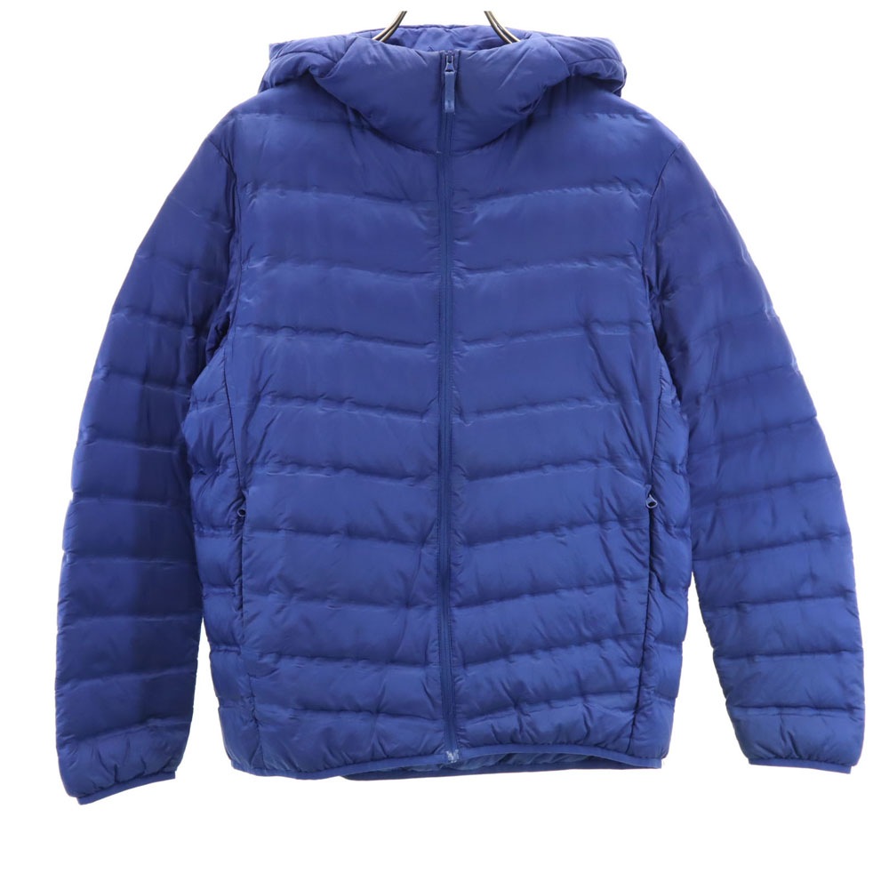 シームレス ダウンジャケット M 青紫 メンズ